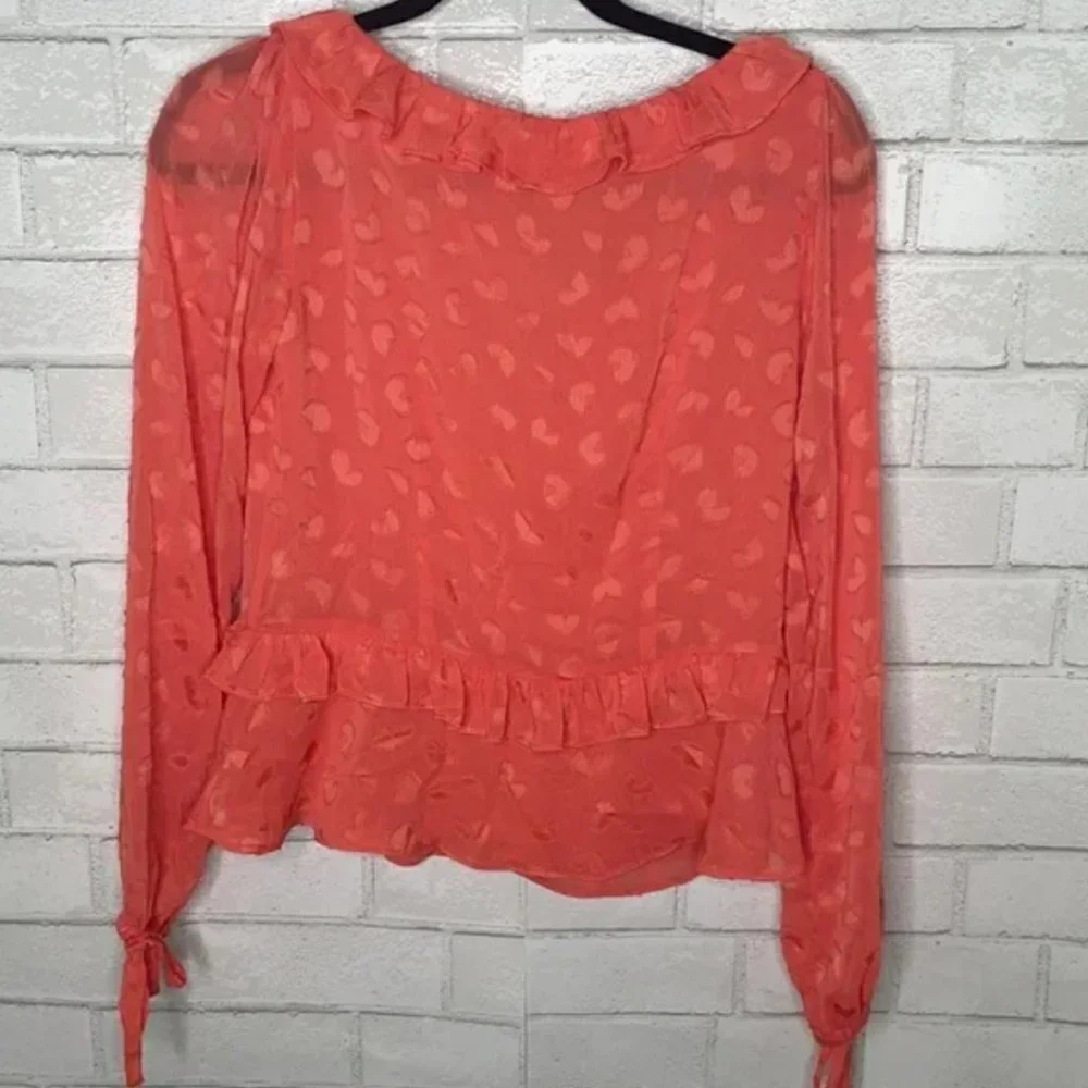 NWT Michael Kors Printed Ruffle Top - Picture 9 of 13